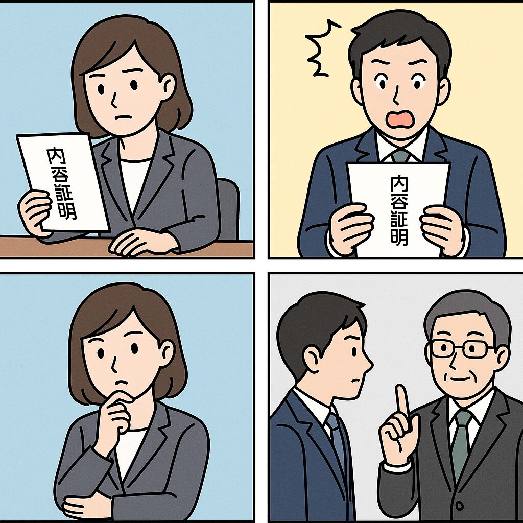内容証明4コマ漫画
