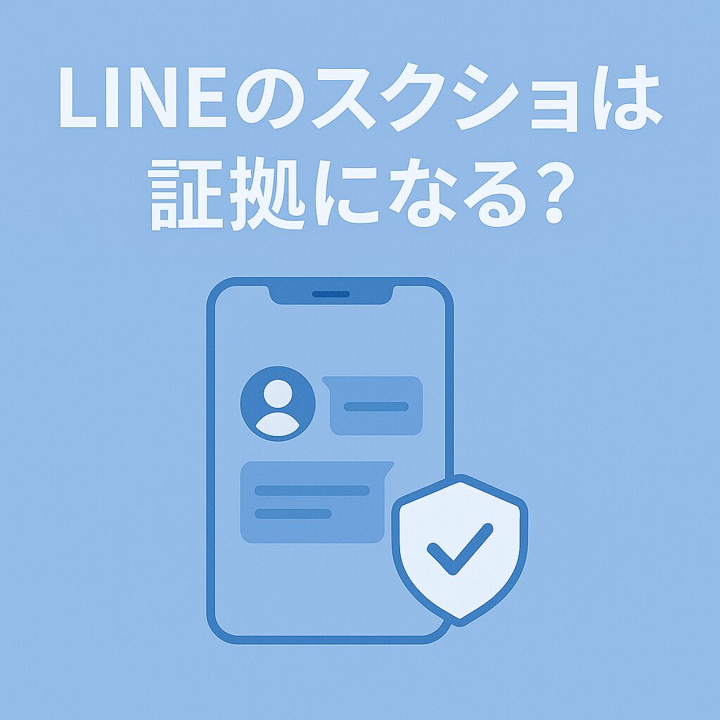 LINEのスクショは証拠になる？