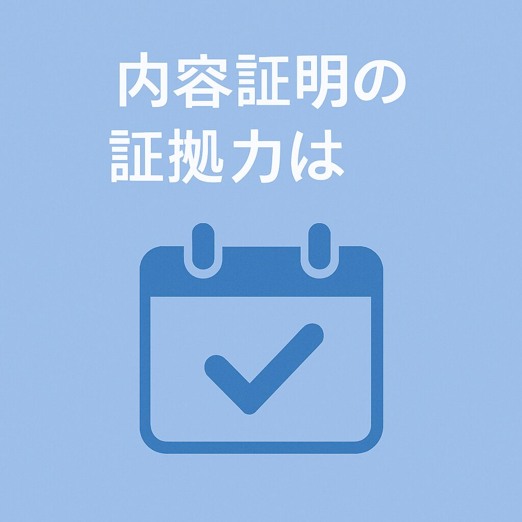 内容証明の効果とは？
