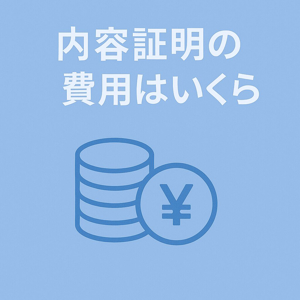 内容証明の費用はいくら？