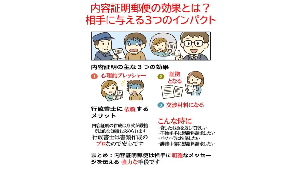内容証明郵便の効果を漫画で解説