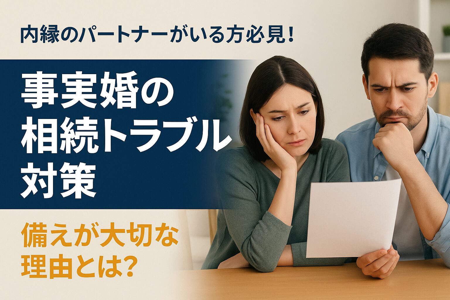 内縁関係（事実婚）に相続権はあるのか？