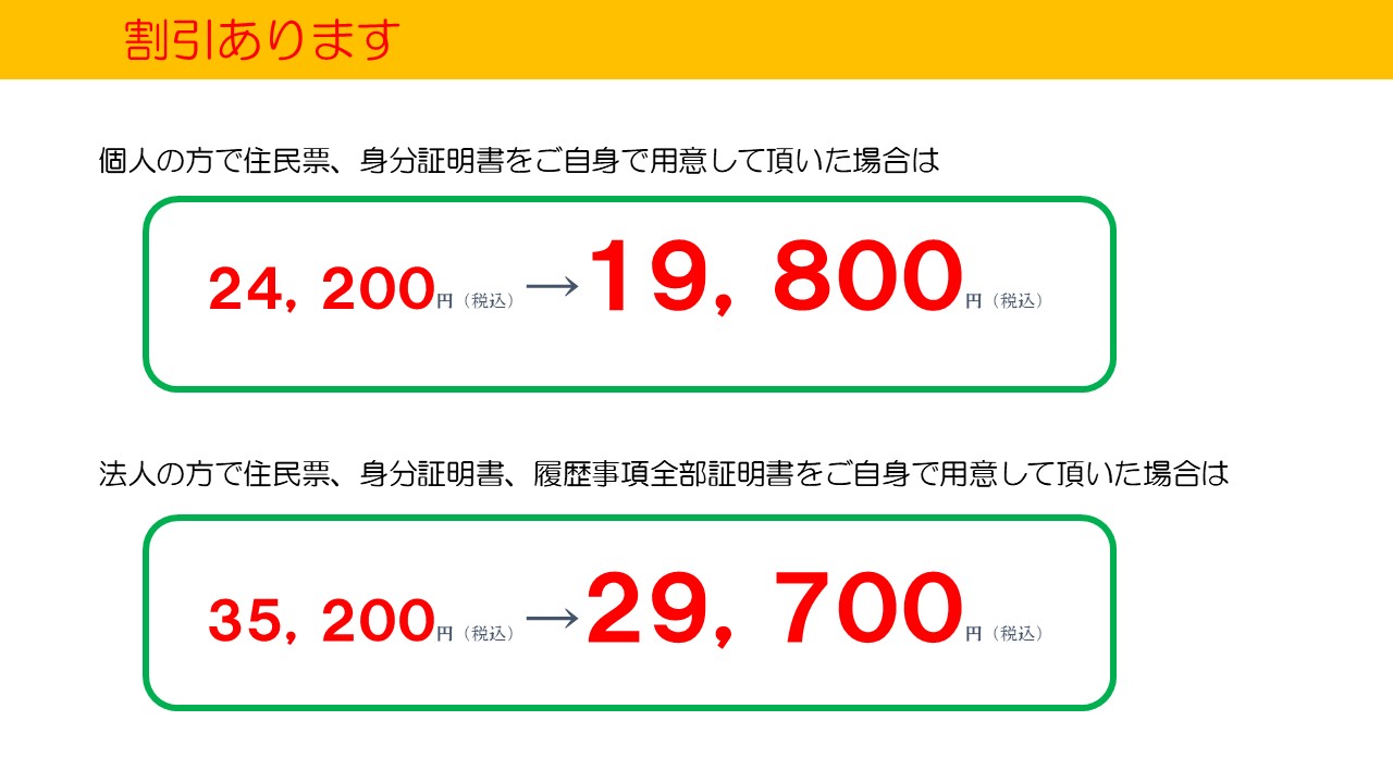 古物商許可申請 割引