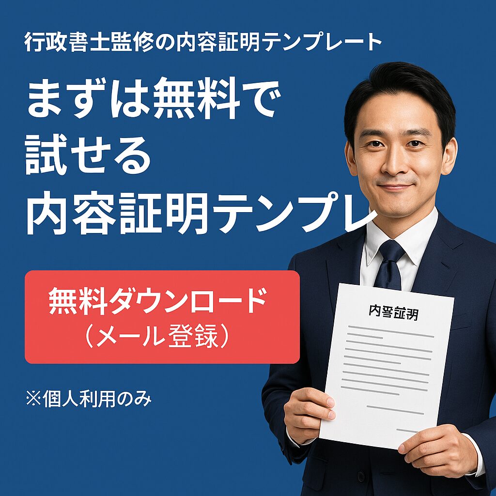 内容証明テンプレート無料