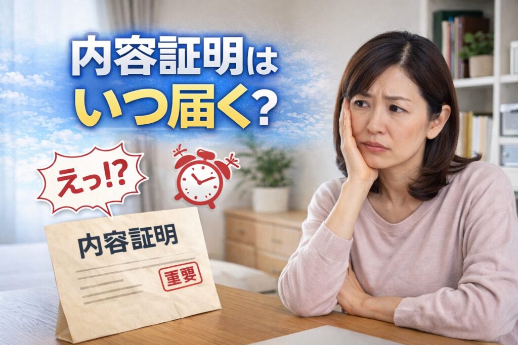 電子内容証明はいつ届く?
