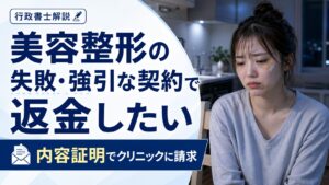 美容整形の失敗・強引な契約で返金したい｜内容証明でクリニックに請求する方法【行政書士解説・サンプル文付き】