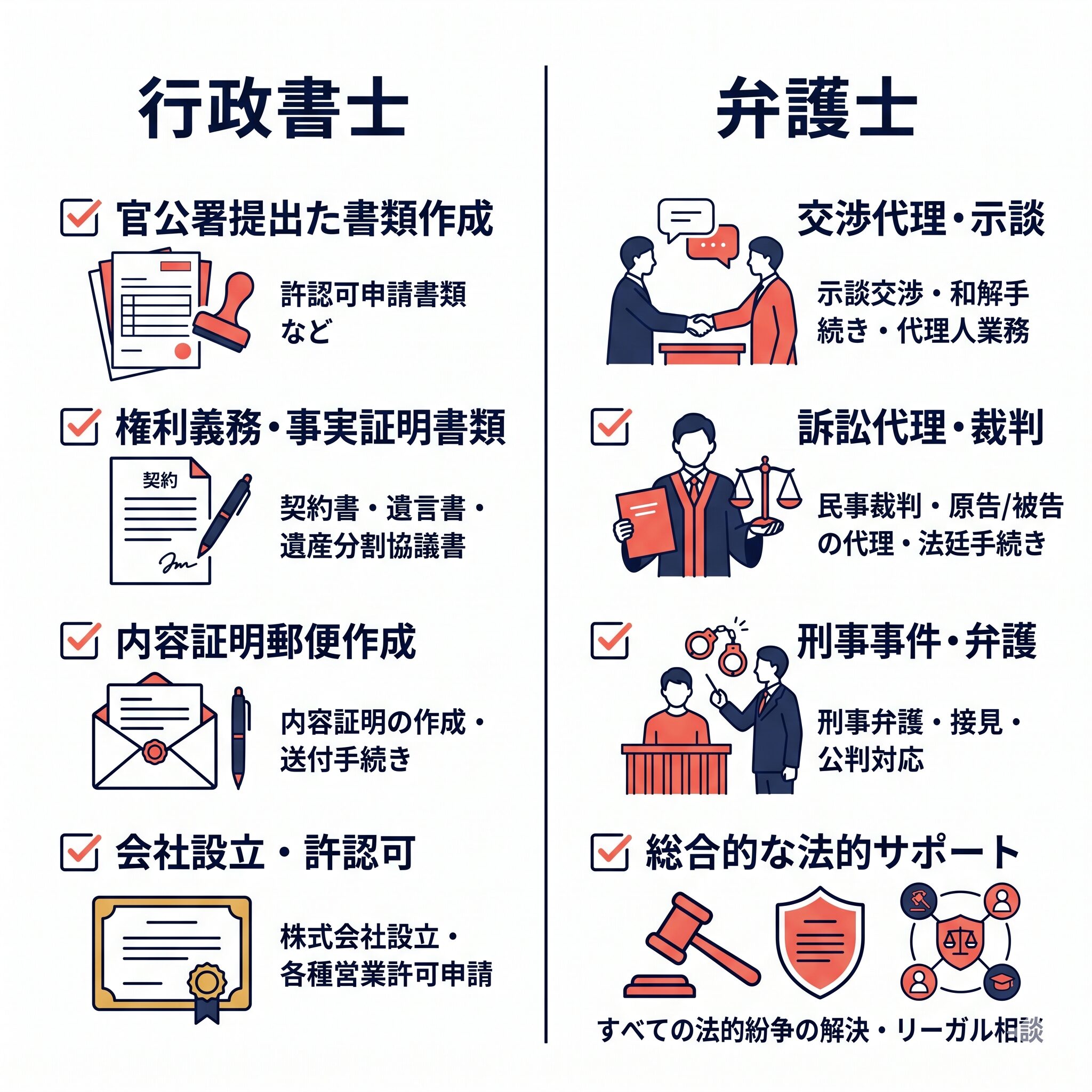 行政書士が「書けること」と「書けないこと」