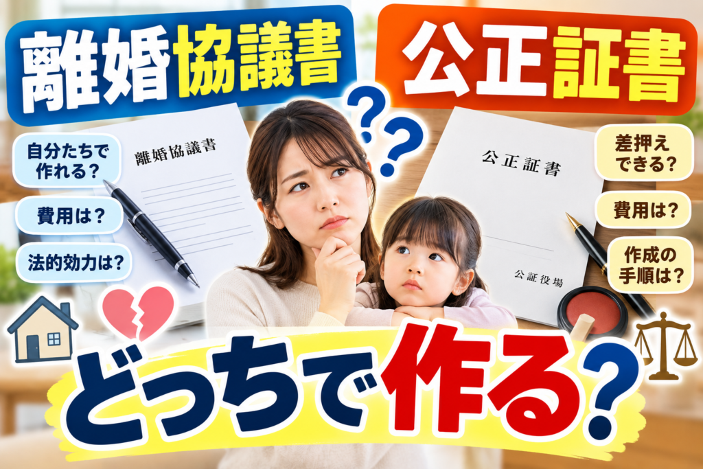 離婚協議書と公正証書、どっちで作る?